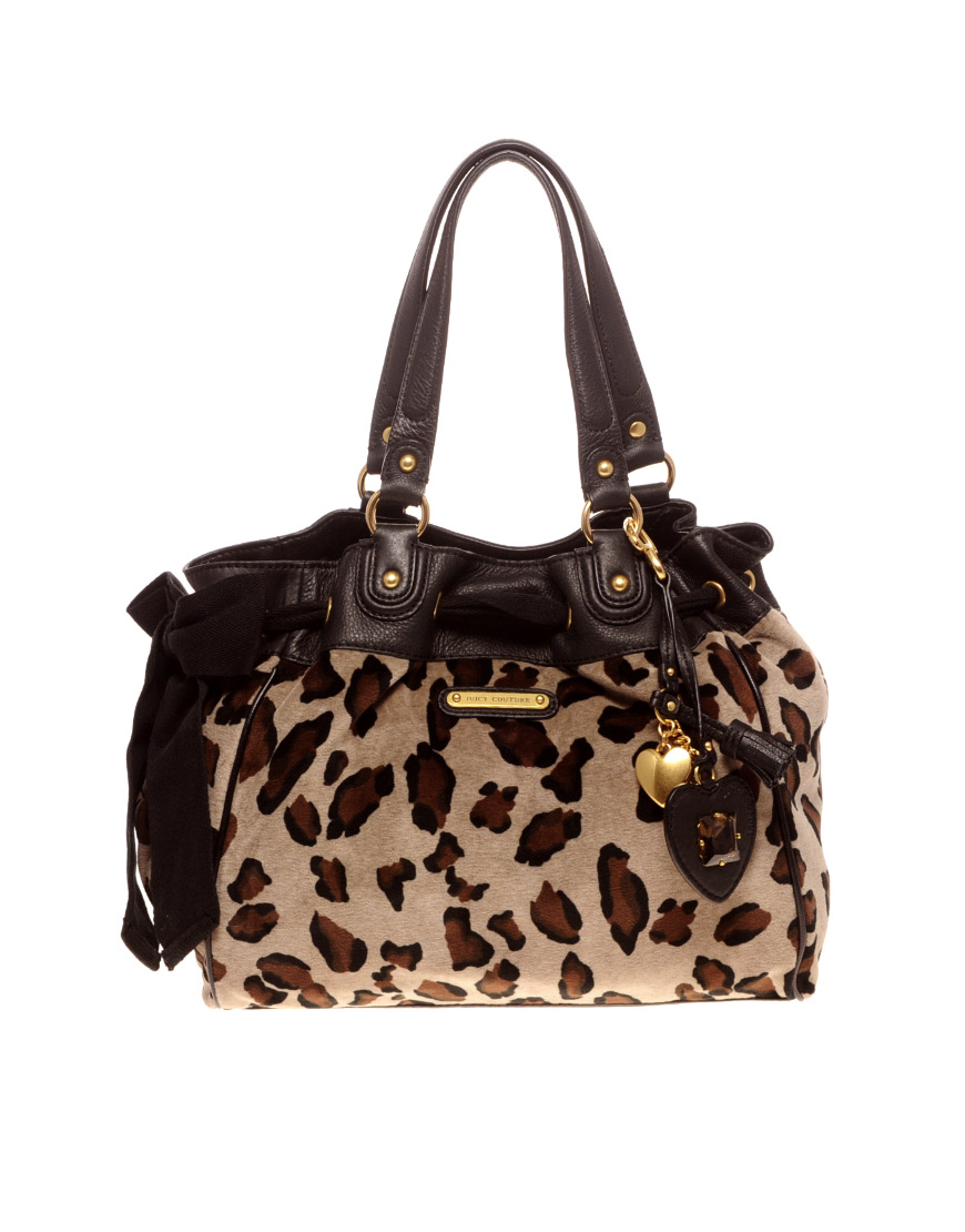 plush leopard bag