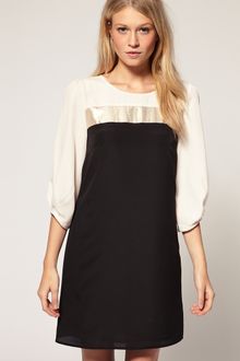 Oasis Shift Dress With Metallic Strip - Lyst