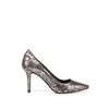 Zara Laminated Python Court Shoe in Silver (black) - Lyst