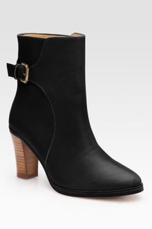A.P.C. Leather Buckle Ankle Boots - Lyst