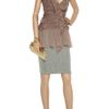 Alberta Ferretti Ruched Silkchiffon Blouse in Beige (pink) - Lyst