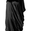 Halston Heritage Hammered Silksatin Oneshoulder Dress in Black - Lyst