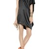 Halston Heritage Hammered Silksatin Oneshoulder Dress in Black - Lyst