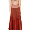 Narciso Rodriguez Silkmousseline Dress in Brown (copper) - Lyst