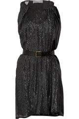 Preen Coil Metallic Silk Dress