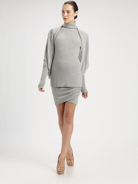 Donna Karan New York Cashmere Pullover in Gray (black) - Lyst