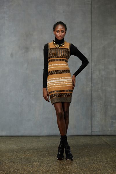 Edun Jacquard Sweater Tank Tunic in Brown - Lyst