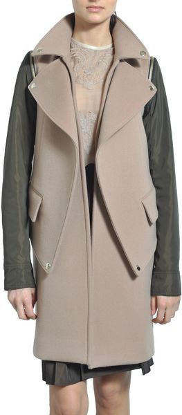Givenchy Detachable Sleeves Coat in Purple - Lyst