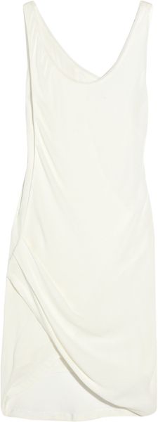 Helmut Lang Draped Crepe Dress - Lyst