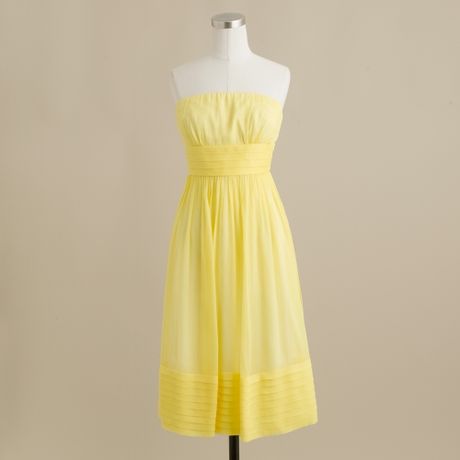 J.crew Juliet Dress in Silk Chiffon in Yellow (frosted citrus) - Lyst