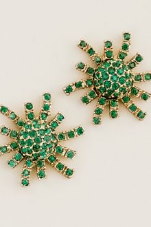 J.Crew Crystal Sunburst Earrings - Lyst
