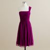J.crew Lucienne Oneshoulder Dress in Silk Chiffon in Purple (spiced wine) - Lyst