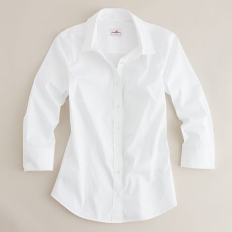 3 quarter sleeve white shirt