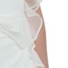 Valentino Long Dress with Belt and Lateral Frill Details in White - Lyst
