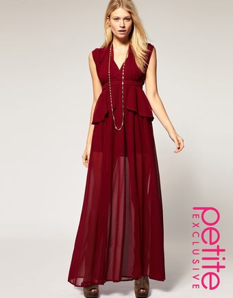  Asos Petite Exclusive Maxi Dress with Slit Front Skirt 