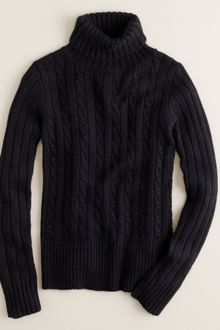 J.Crew Cambridge Cable Chunky Turtleneck Sweater - Lyst