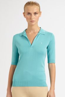 Ralph Lauren Black Label Cotton Knit Polo - Lyst