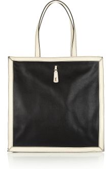 Yves Saint Laurent Walky Two-tone Textured-leather Tote - Lyst