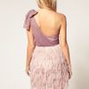Asos Collection Asos Petite Exclusive Asymmetric Feather Bandeau Dress in Purple (nude) - Lyst