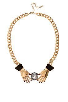 ASOS Collection Asos Hands Holding Stone Collar Necklace - Lyst