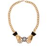 Asos Collection Asos Hands Holding Stone Collar Necklace in Gold - Lyst