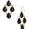 Kendra Scott Carlone Chandelier Statement Earrings in Black (black onyx) - Lyst