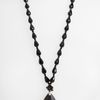 Cara Accessories Faceted Crystal Teardrop Pendant Necklace in Black (jet) - Lyst
