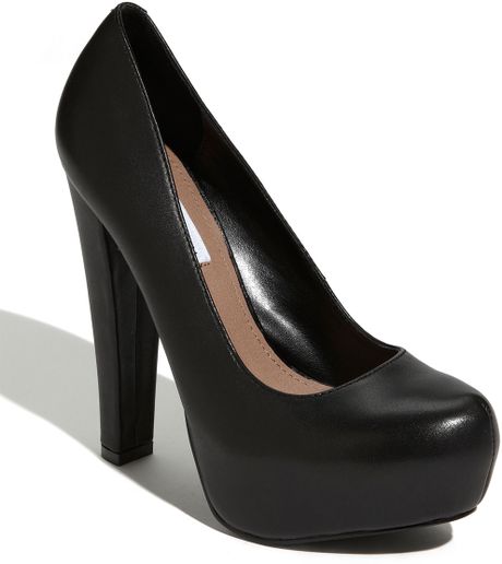 Steve Madden Danitty Platform Pump in Black (black leather) | Lyst