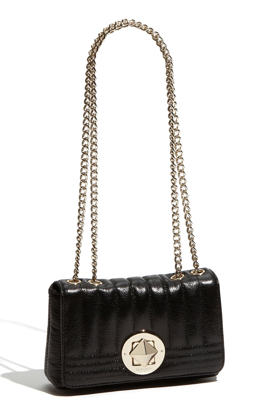 Kate Spade Gold Coast Shimmer Robin Shoulder Handbag in Black | Lyst