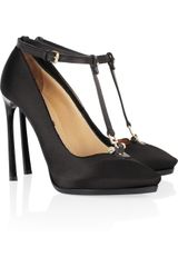 Lanvin Satin T-bar Pumps