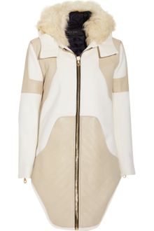 Rag & Bone Magnum Leather and Canvas Coat - Lyst