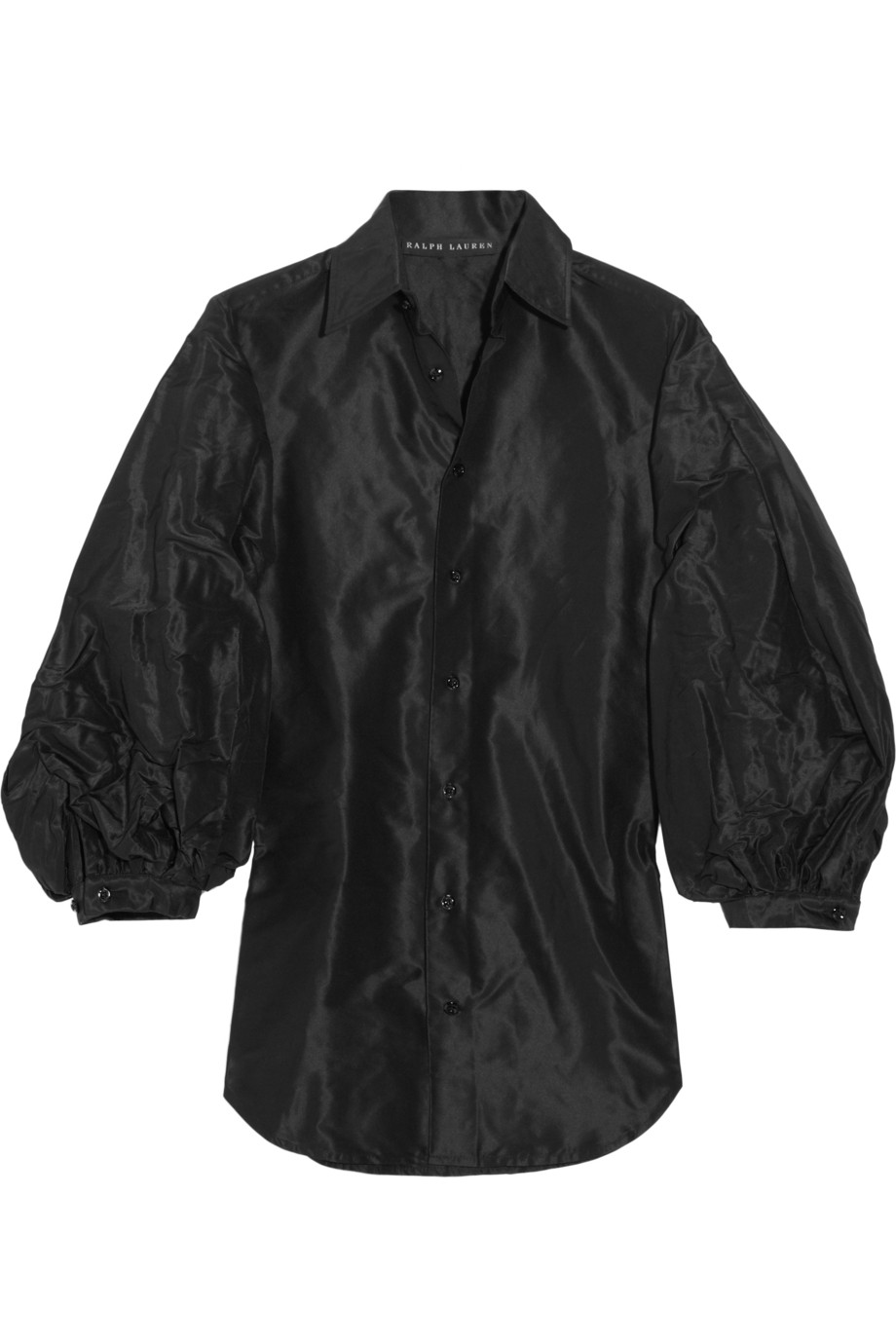 Ralph Lauren Black Label Emmaline Silk Taffeta Blouse In Black Lyst