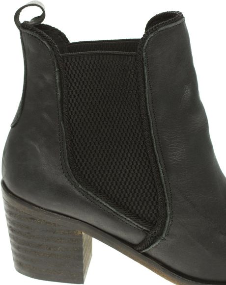 Asos Asos Amos Cowboy Boots with Chelsea Detail in Black - Lyst