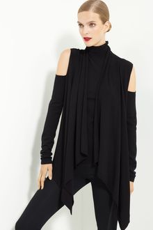 Donna Karan New York Reversible Cold Shoulder Cardigan - Lyst