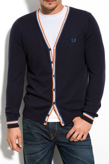 Fred Perry Tipped Cardigan - Lyst