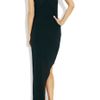 Helmut Lang Asymmetric Stretchjersey Maxi Dress in Black (teal) - Lyst