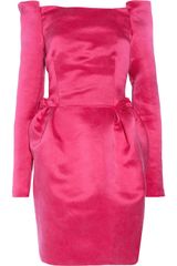 Lanvin Silk-satin Off-the-shoulder Dress