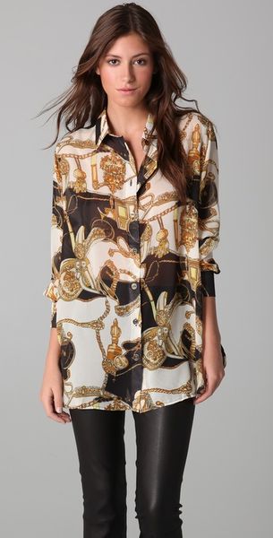 Mink Pink Minkpink Excessive Chain Print Shirt - Lyst