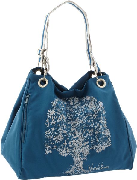 Nordstrom Slouchy Eco Tote with Pouch in Blue (teal) - Lyst