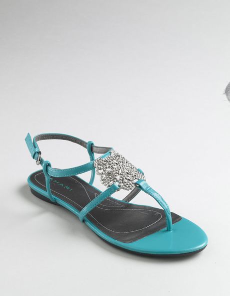 turquoise leather sandals
