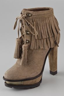 B Brian Atwood Tempesta Suede Platform Booties - Lyst