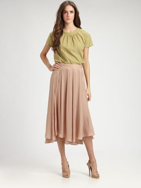 Cacharel Pleated Skirt in Pink (nude) - Lyst