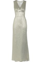 Carolina Herrera Metallic Silk-blend Jacquard Dress