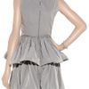 Carven Cutout Taffeta Puffball Dress in Gray - Lyst