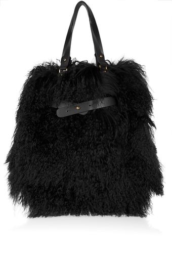 Christian Louboutin Sybil Reversible Shearling and Leather Tote - Lyst