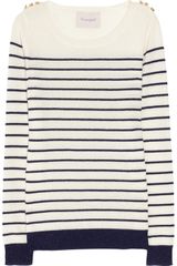 Crumpet Sparkle Striped Cashmere Sweater