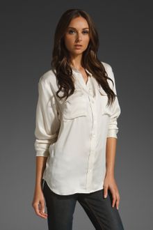 Equipment Signature Sand Washed Satin Blouse - Lyst