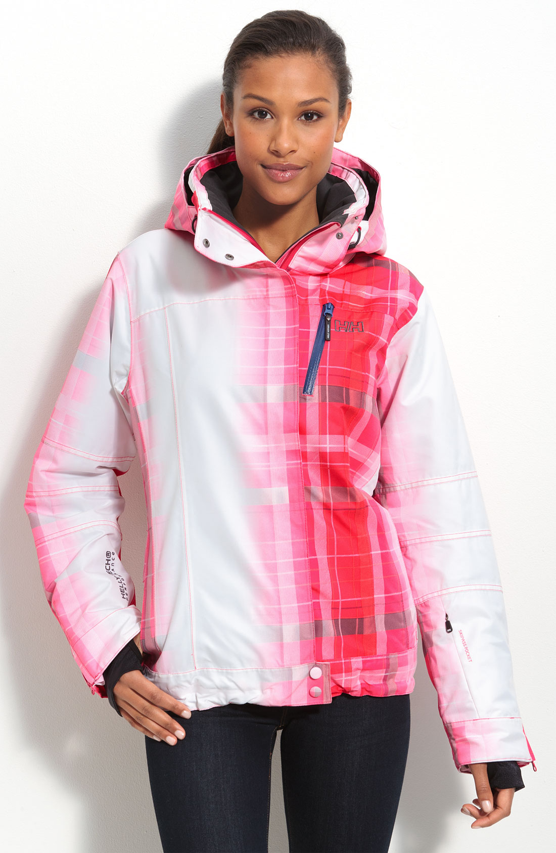 Helly Hansen Stella Hooded Ski Jacket in Pink (scarlet) Lyst