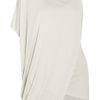 Helmut Lang Asymmetric Jersey Top in Gray - Lyst