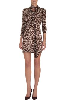 Isabel Marant Print Draped Neck Dress - Lyst